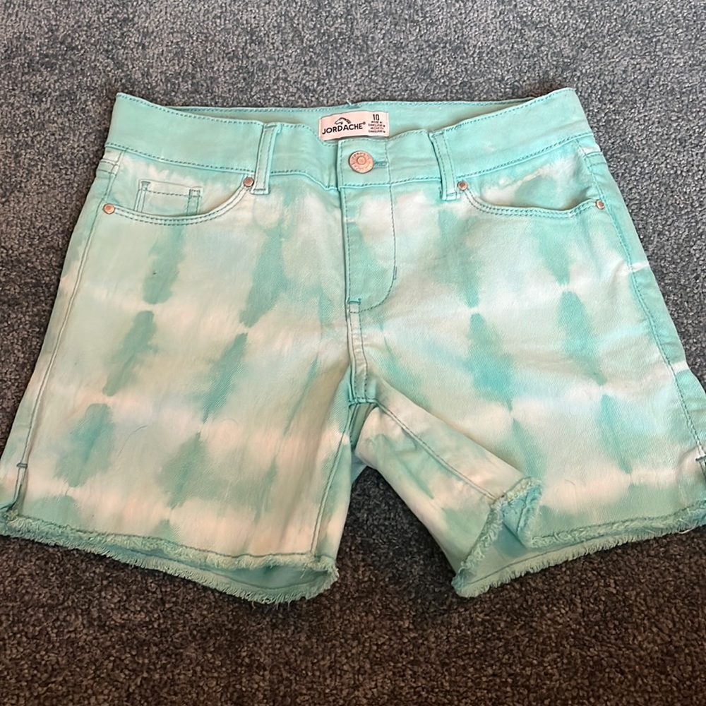 tie die shorts. Jordache